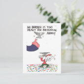 Carte postale avec humoristiques panneaux d'église (Debout devant)