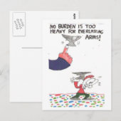 Carte postale avec humoristiques panneaux d'église (Devant / Derrière)