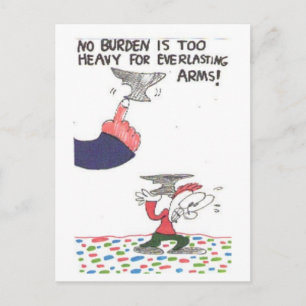 Carte postale avec humoristiques panneaux d'église