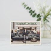 Carte postale avec illustration de flic Vintage Co (Debout devant)