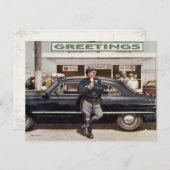 Carte postale avec illustration de la flûte de dîn (Devant / Derrière)