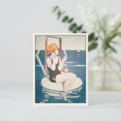 Carte postale avec illustration estivale en frança (Debout devant)