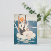 Carte postale avec illustration estivale Vintage (Debout devant)