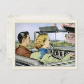 Carte postale avec illustration Vintage Cool (Devant / Derrière)