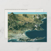 Carte Postale Avec Image Satellite Sur Le Cap (Devant / Derrière)
