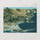 Carte Postale Avec Image Satellite Sur Le Cap (Devant)