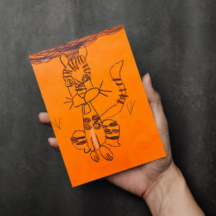 Carte postale avec impression d'art personnalisée 