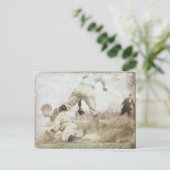 Carte postale avec impression de baseball Vintage (Debout devant)