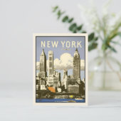 Carte postale avec impression vintage cool de New  (Debout devant)