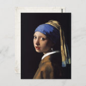 Carte Postale Avec Johannes Vermeer Peinture (Devant / Derrière)