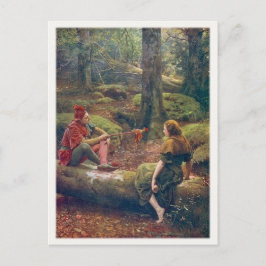 Carte Postale Avec John Collier Peinture (Devant)