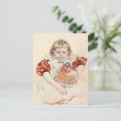 Carte postale avec la peinture de Carl Larsson (Debout devant)