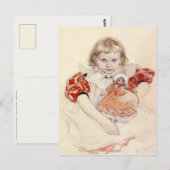 Carte postale avec la peinture de Carl Larsson (Devant / Derrière)