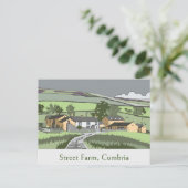 Carte postale avec la scène d'une ferme Cumbrian (Debout devant)