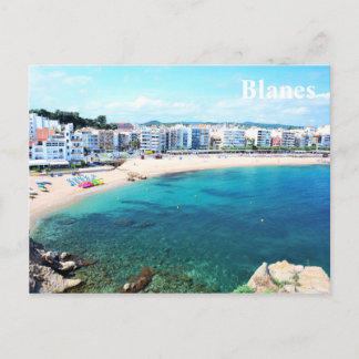 Carte postale avec la ville de Blanes