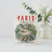 Carte postale avec l'affiche publicitaire de la co (Debout devant)