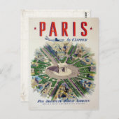 Carte postale avec l'affiche publicitaire de la co (Devant / Derrière)