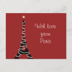 Carte Postale Avec l'amour de Paris