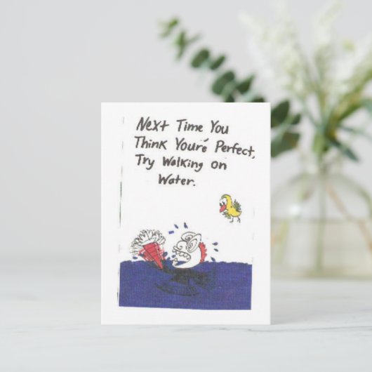 Carte postale avec l'animation des signes drôles (Debout devant)