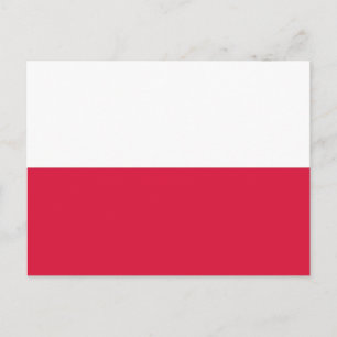 Carte postale avec le drapeau de la Pologne