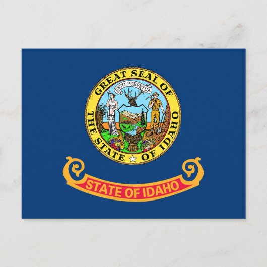 Carte postale avec le drapeau de l'État de l'Idaho (Devant)