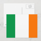 Carte postale avec le drapeau de l'Irlande (Devant / Derrière)