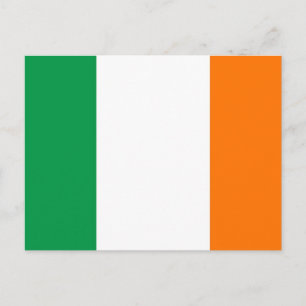 Carte postale avec le drapeau de l'Irlande