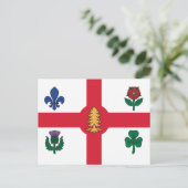 Carte postale avec le drapeau de Montréal, Canada (Debout devant)