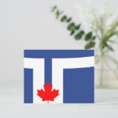 Carte postale avec le drapeau de Toronto, Canada (Debout devant)