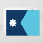 Carte postale avec le drapeau du Minnesota, États- (Devant / Derrière)