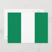Carte postale avec le drapeau du Nigeria (Devant / Derrière)