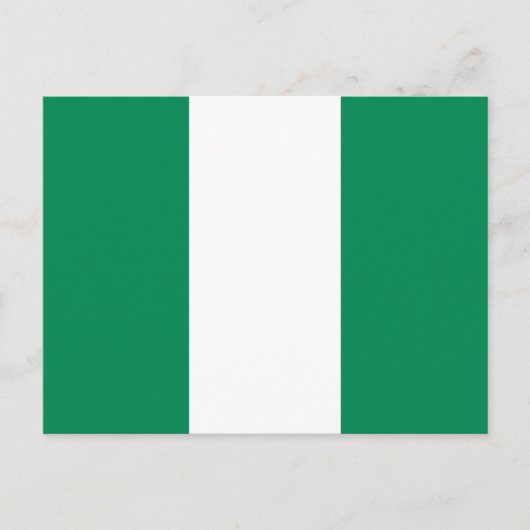 Carte postale avec le drapeau du Nigeria (Devant)
