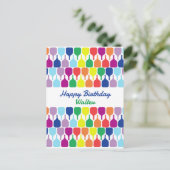 Carte Postale Avec le texte Pagaies colorées 💚 ❤️ 💛 💙 (Debout devant)