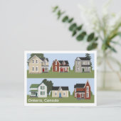 Carte postale avec les maisons victoriennes de l'O (Debout devant)