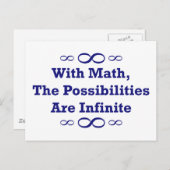 Carte Postale Avec Les Maths, Les Possibilités Sont Infinies (Devant / Derrière)