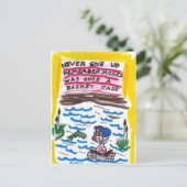 Carte postale avec les signes drôles d'église (Debout devant)