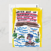 Carte postale avec les signes drôles d'église (Devant / Derrière)