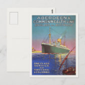 Carte postale avec ligne de livraison Vintage (Devant / Derrière)