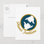 Carte postale avec logo Hawaii Traditions (Devant / Derrière)