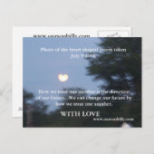 carte postale avec lune en forme de coeur (Devant / Derrière)