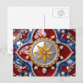 Carte postale avec motif aux couleurs colombiennes (Devant / Derrière)