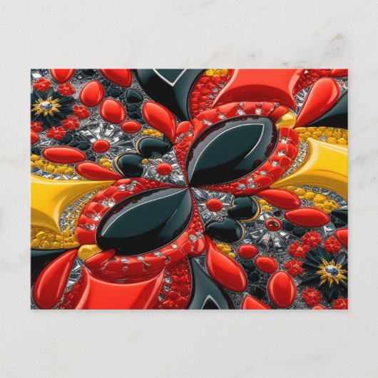 Carte postale avec motif aux couleurs de l'Allemag (Devant)