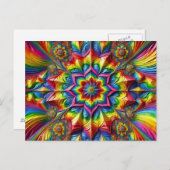 Carte postale avec motif de couleurs LGBTQ (Devant / Derrière)