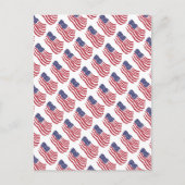 Carte postale avec motif de drapeau rouge blanc bl (Devant)