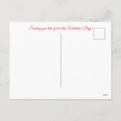 Carte postale avec motif rétro de cœur rose pour l (Dos)