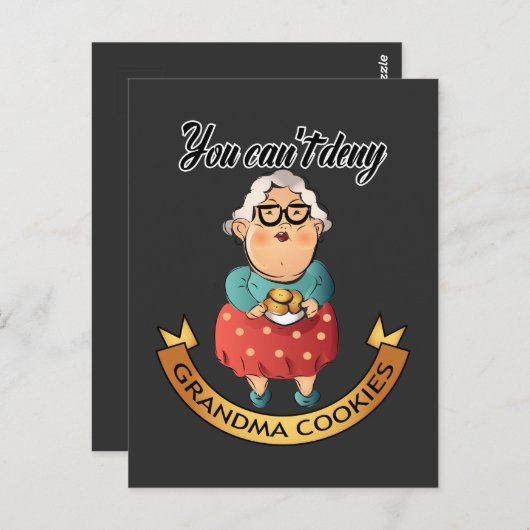 Carte postale avec panneau Vous ne pouvez pas refu (Devant / Derrière)