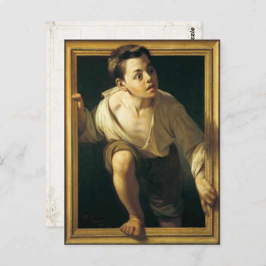 Carte postale avec peinture classique (Devant / Derrière)