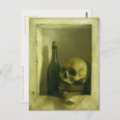 Carte Postale Avec Peinture Crâne (Devant / Derrière)