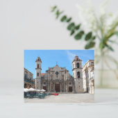 Carte postale avec photo de la cathédrale de La Ha (Debout devant)