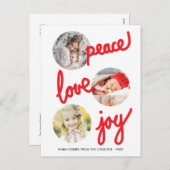 Carte postale avec photos en cercle et texte "Red (Devant / Derrière)